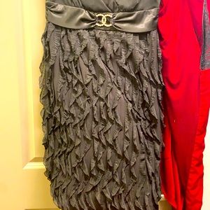 Party dress ready for dance or an evening sitting at holiday dinner ..